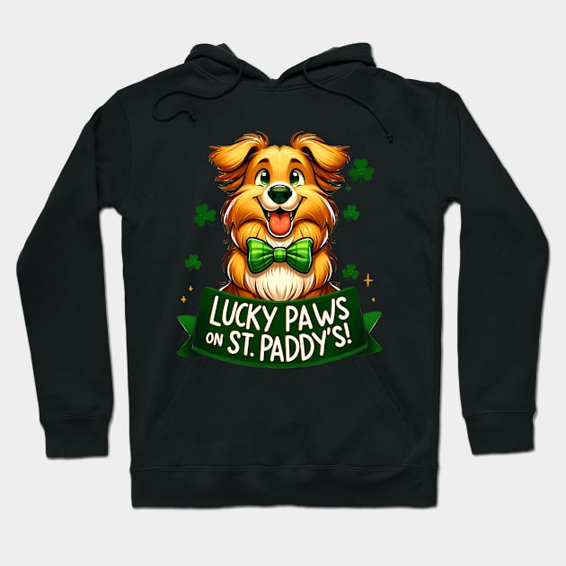 Lucky paws on st paddy’s Hoodie by Fun Planet